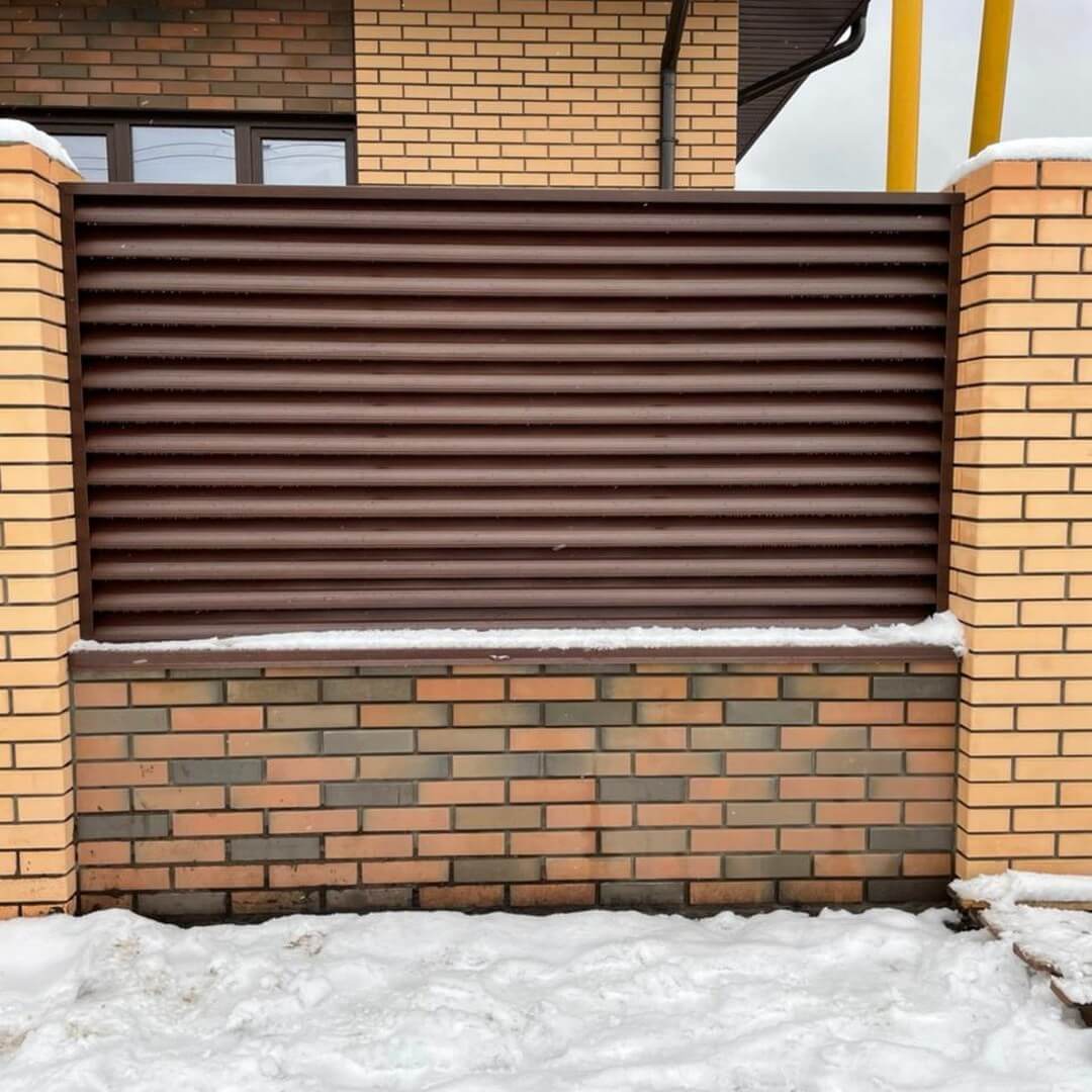 Забор-жалюзи ral8017/8017 шоколад двухсторонний фото6 в Мурманске