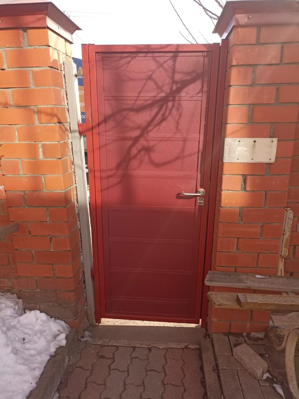 Ворота и калитка из металлопланкена 4м RAL3005 Красное Вино, Стальной Бархат фото 2 в Мурманске