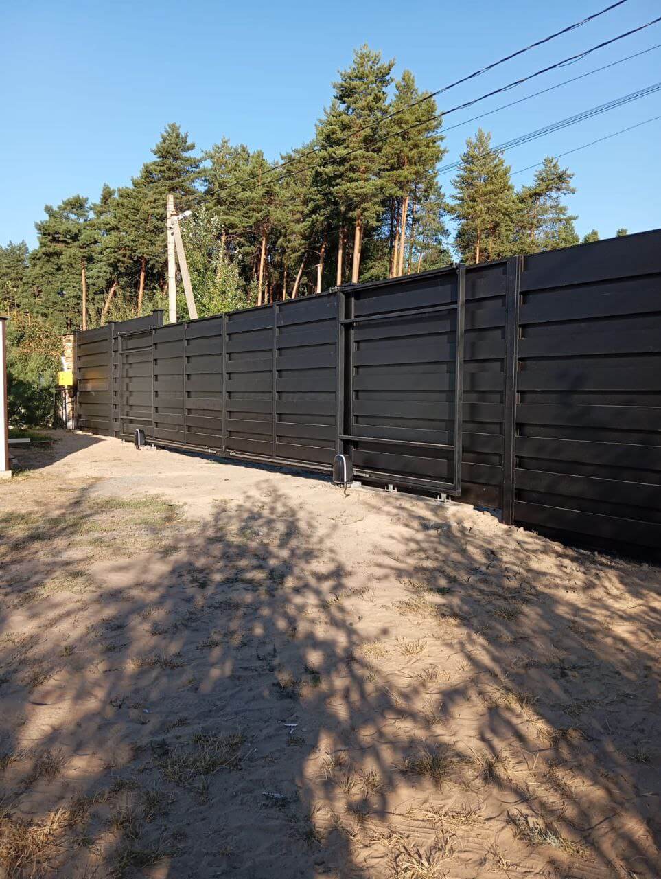 Забор-ранчо из металлопланкена 37м RAL9005 Черный МАТТЕ фото 2 в Мурманске