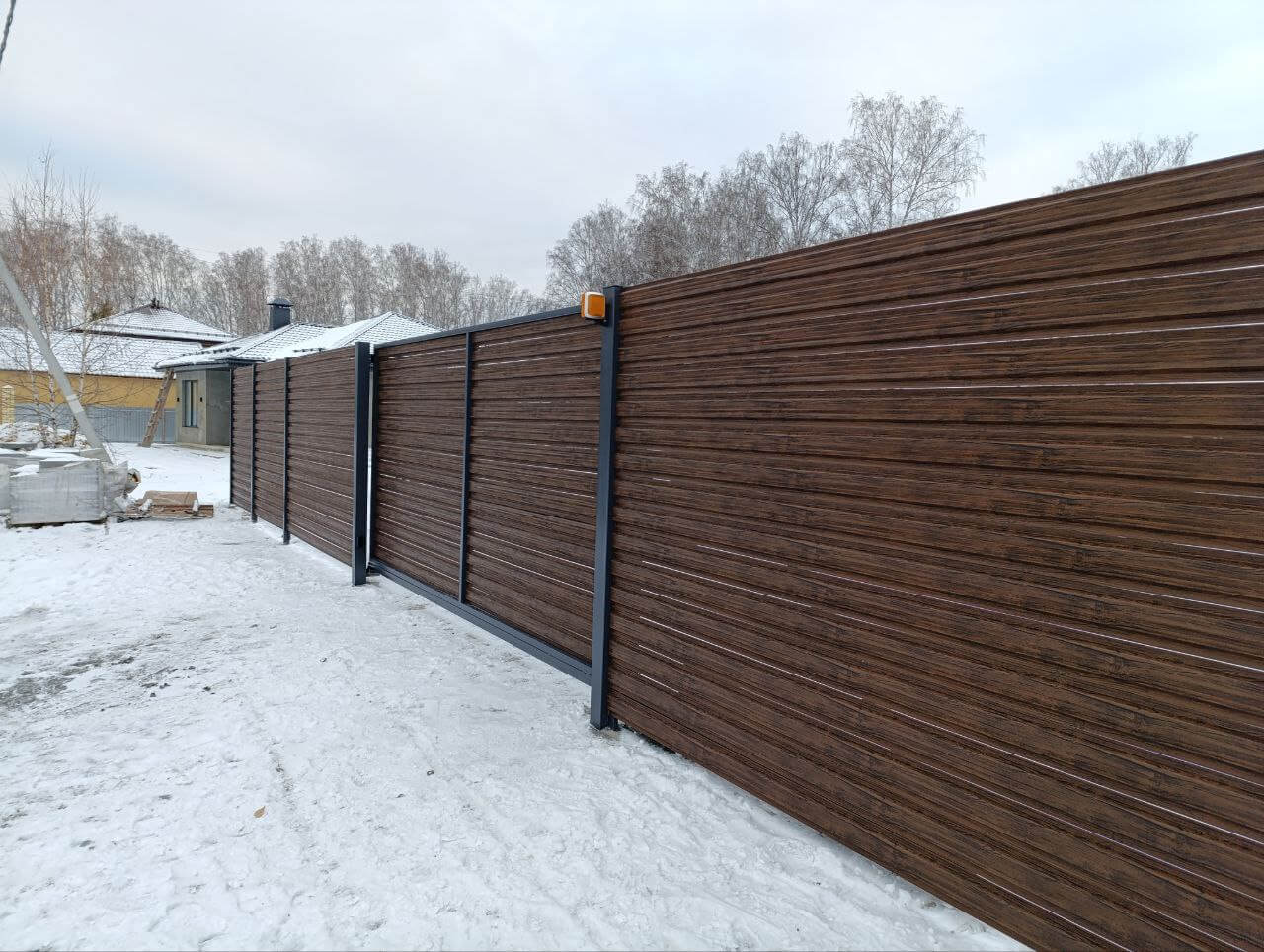 Забор-ранчо из евроштакетника 58м Темный Каштан 3D Принтек фото 1 в Мурманске